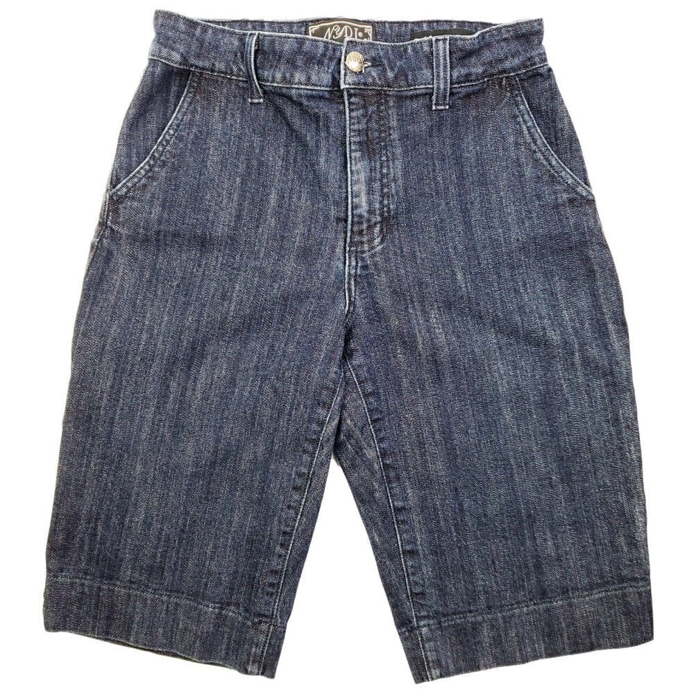 NYDJ Not Your Daughter's Denim Jeans Shorts Bermuda Stretch Size 4 Actual 28x21